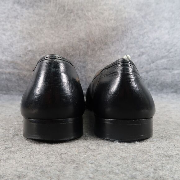 Adolfo Shoes Mens 9.5 Penny Loafer Slip On Moc Toe Leather Classic Leather Black main image 15